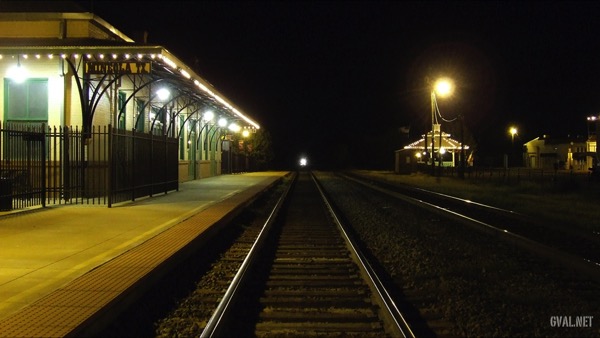 Mineola Train Station At Night
