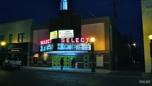 Mineola Select Theatre at Night